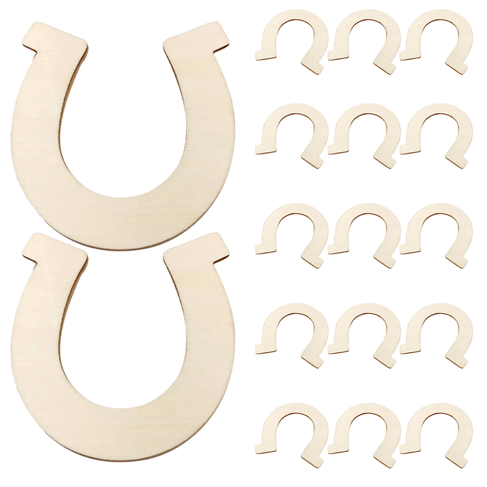 

24pcs Large Unfinished Wood Cutouts Unfinished Horseshoe Cutout For Home Decor Room Ornament Wreath Craft Painting