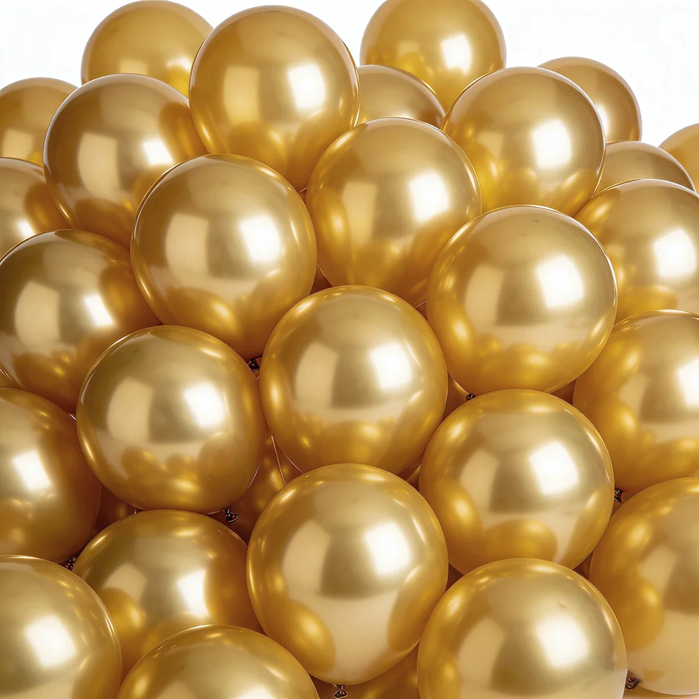Ballons métalliques chromés 5-12 pouces, 50 pièces, décorations pour joyeux anniversaire, saint-valentin, nouvel an, mariage, fête d'anniversaire