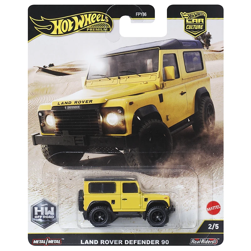 

Hot Wheels Land Rover Defender 90, коллекционное издание, 1/64, литая под давлением металлическая модель автомобиля Real Riders FPY86-9C1H