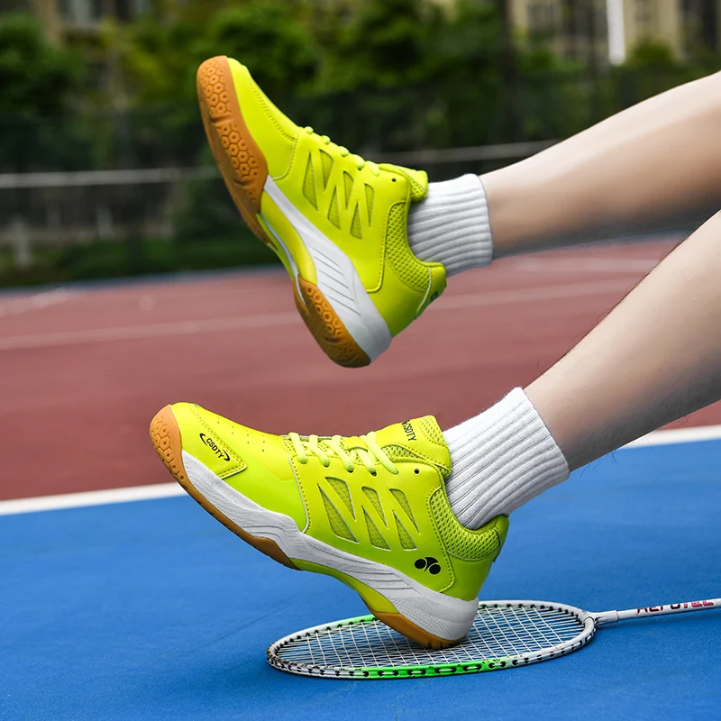 2024 nowe trampki damskie męskie buty do badmintona sportowe lekkoatletyczne zielone buty do tenisa światło biegania na świeżym powietrzu sportowe