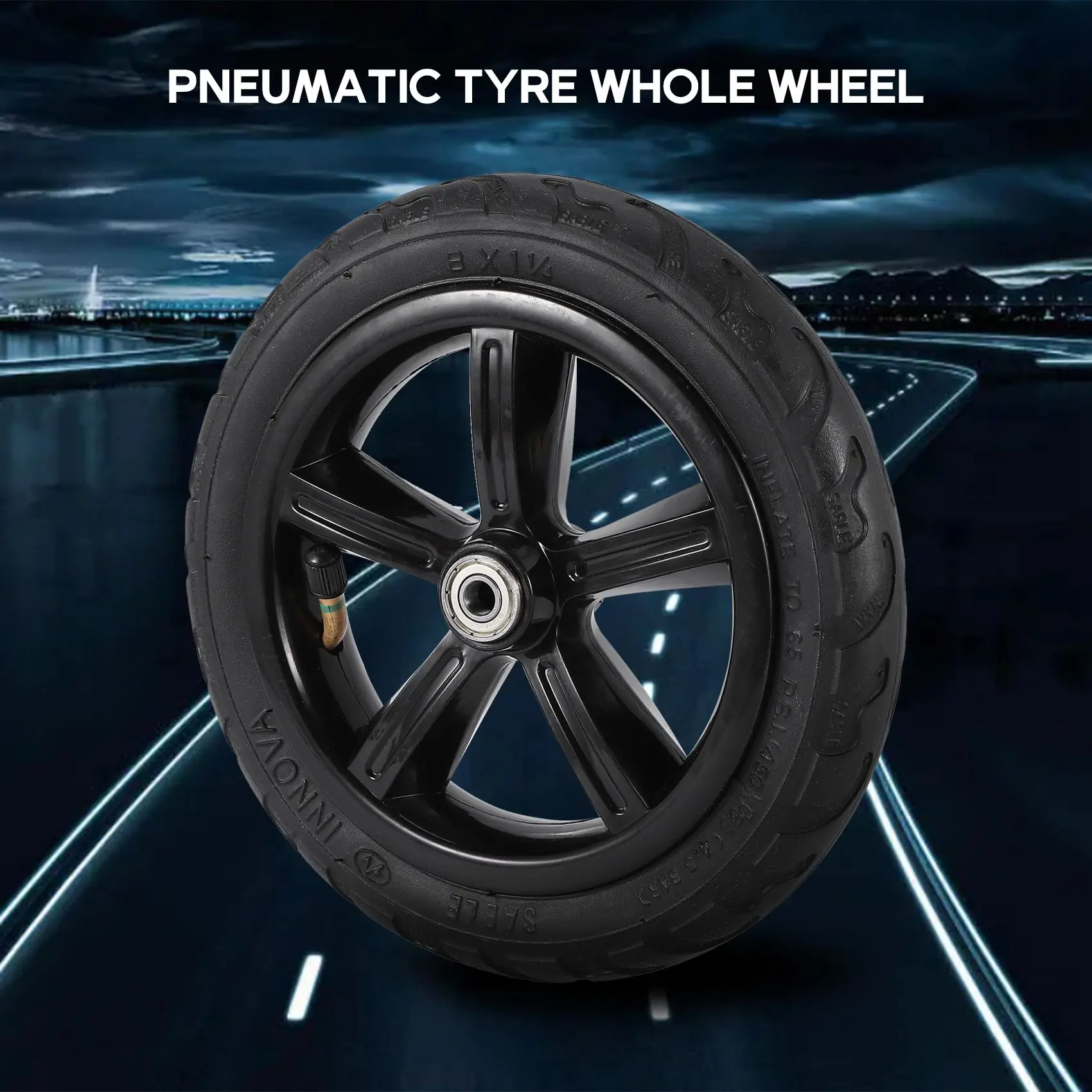 A30F-8 Inch Electric Scooter Tire 8X1 1/4 Inner Tire 200X45 Pneumatic Tire Whole Wheel