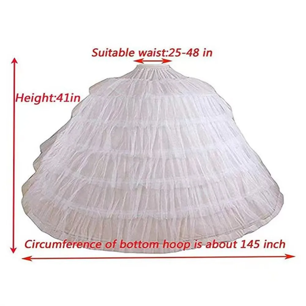 Full White Ball Gown Hoops Wedding Accessories Petticoat Underskirt Slips Quinceanera Gown for Wedding Dress image 3