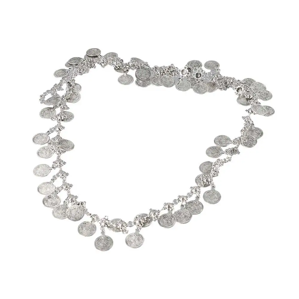 

Пояс для танцев, аксессуары для платья, длинная кисточка, монеты, бусины, пляжная цепочка для тела, женская поясная цепочка, богемные ремни, металлический ремень в этническом стиле