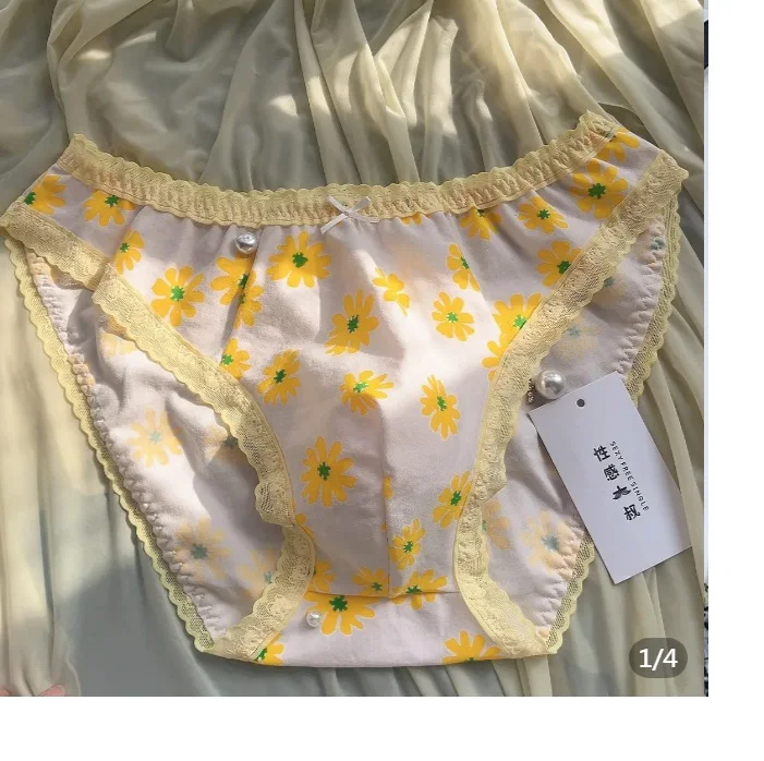 

Man's Pink Flower Graphics Brief BF Panty