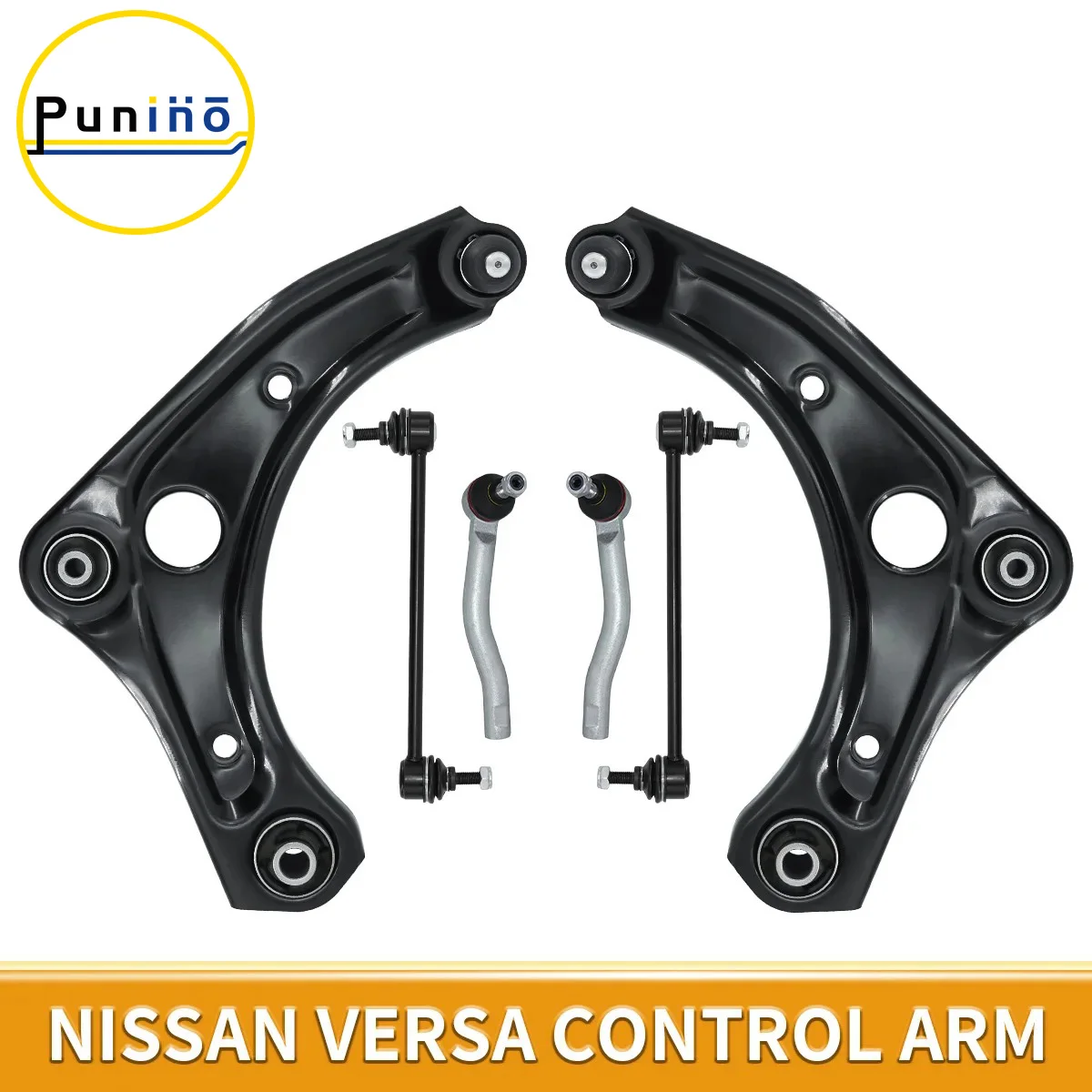 

Punino 6pcs Front Lower Control Arms Sway Bar Links Kit For Nissan Versa Micra 2012 2013 2014 2015 2016 2017 2018 2019