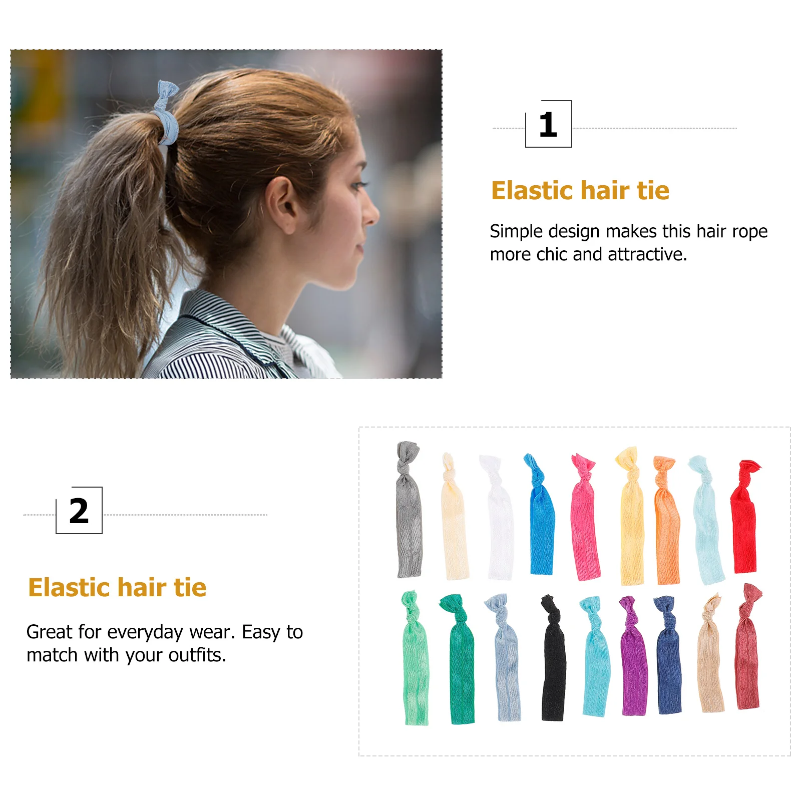 100 Uds. Lazos elásticos para el cabello, banda de hadas elegante para chica, accesorio para mujer, elasticidad elástica