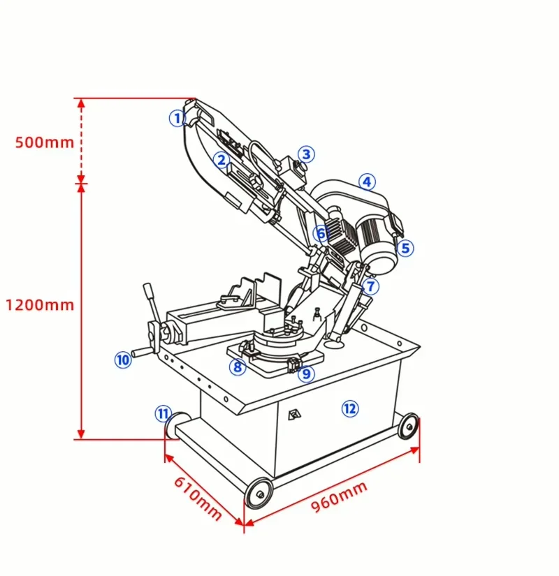 Metal-Cutting Band saw/ band sawing machine/can turn Angle sawing machine /5\