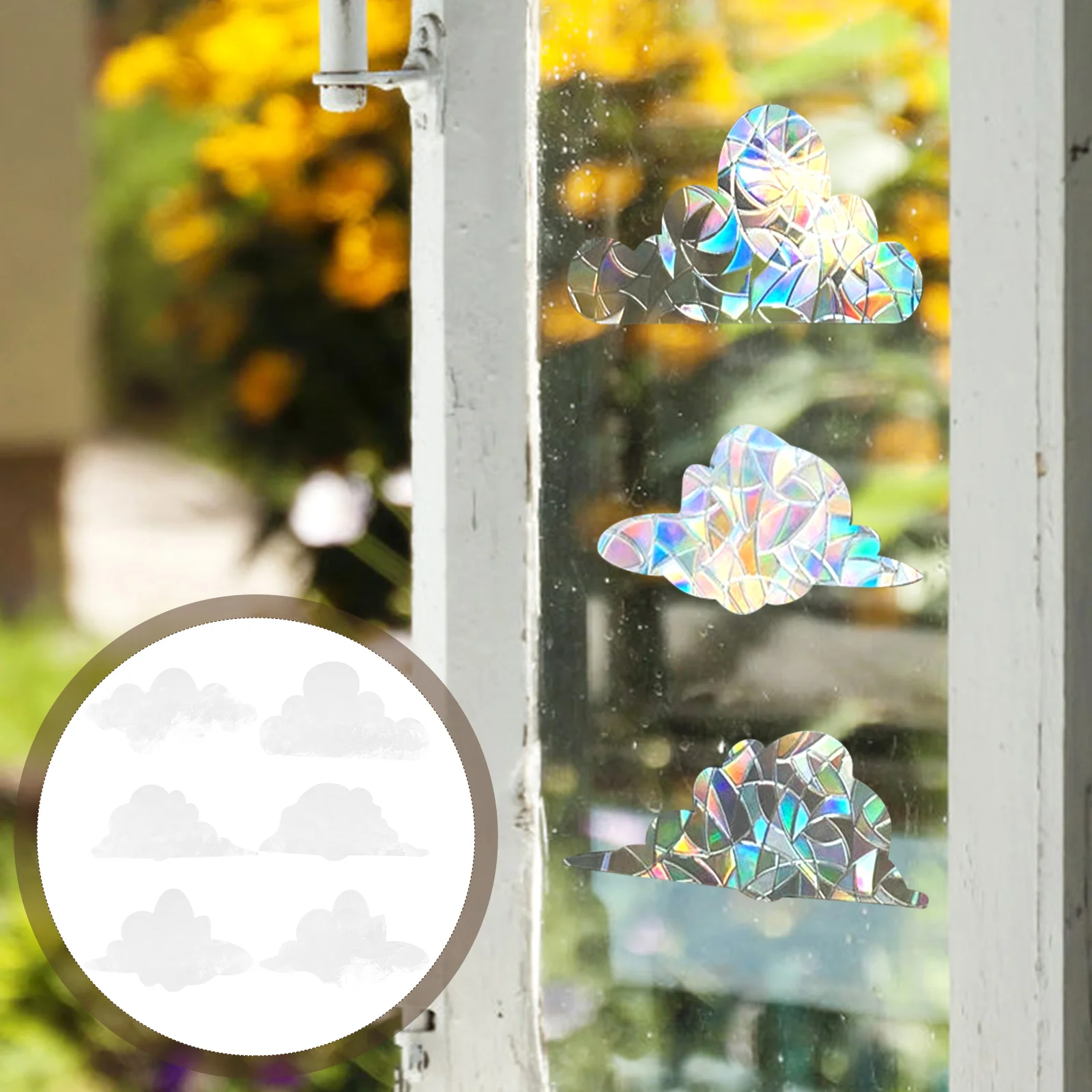 6 stks Statische Cling Glasfolie Breking Elektrostatische Glas Decal Anti Botsing Vogel Strike Preventie Venster