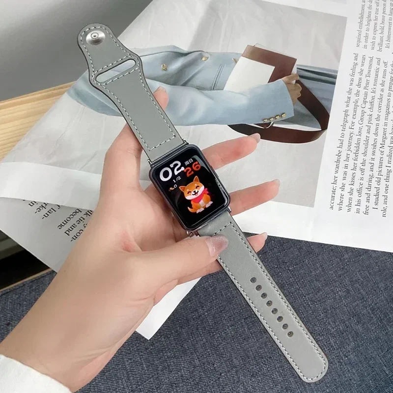 สายนาฬิกาหนังสําหรับนาฬิกา Huawei Fit 3 2 สายนาฬิกาอัจฉริยะเปลี่ยนข้อมือโลหะ Correa สร้อยข้อมือ Fit2 fit3 สายคล้องอุปกรณ์เสริม