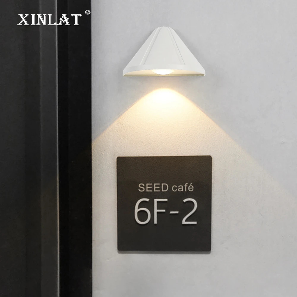 New Led Outdoor Wall Door Sign Wall Light Housing Hotel Room Doorway Lighting Aisle Bedroom Bedside Light Fixtures