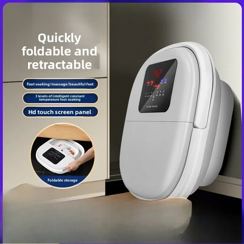 Mugwort Pack Automatic Foldable Foot Spa Home Folding Bucket Electric Portable Foot Bath Temperature Control One Button Herbal
