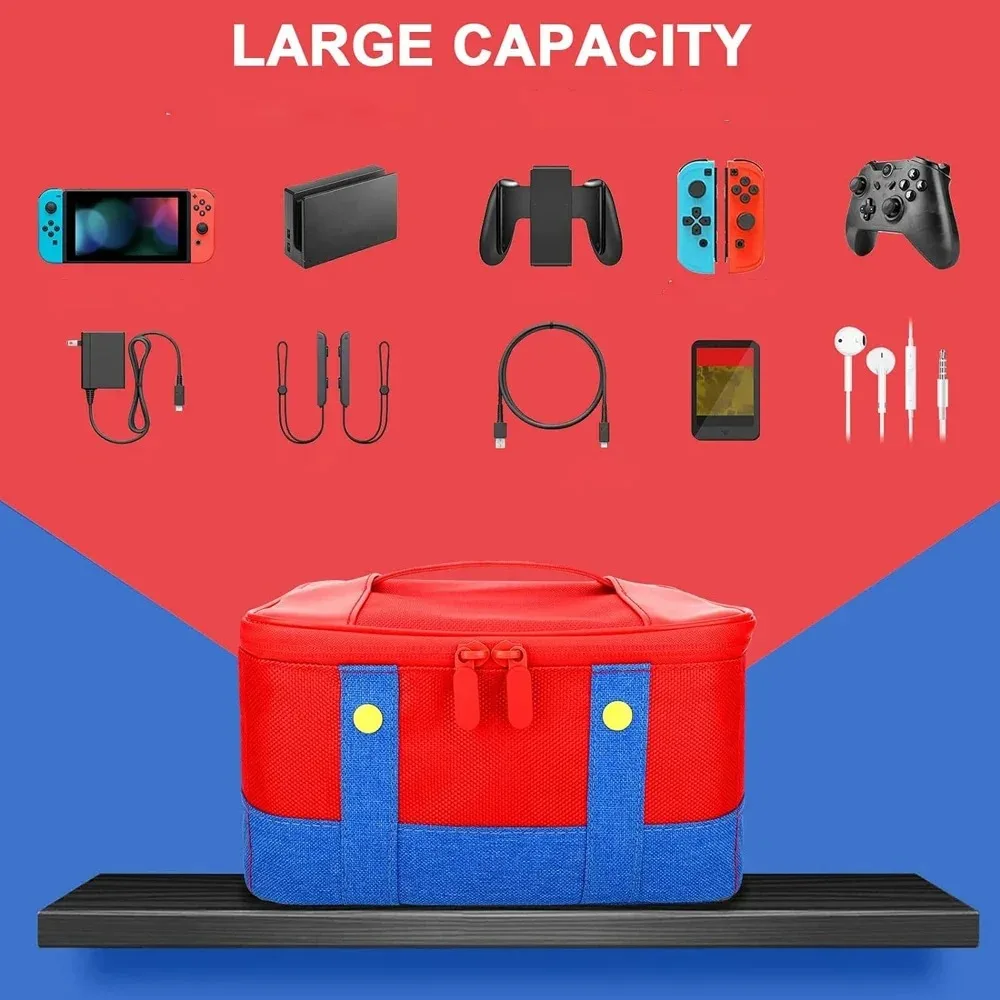 Large Carrying Protective Case for NS Switch 2/Switch OLED Console Controller Travel Storage Bag for Nintendo Switch Accessories