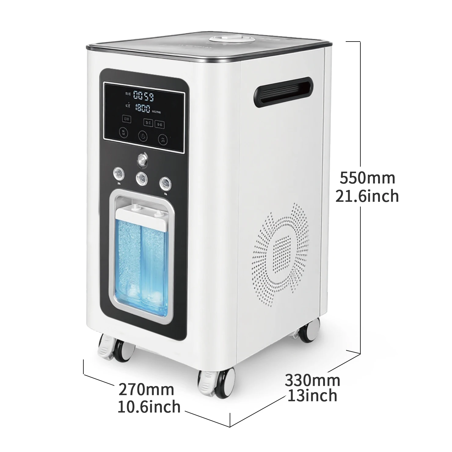 For Aluminum Alloy Casing Intelligent 1500ml Adjustable Hydrogen Oxygen Generator Hydrogen Inhalation Machine for Spa, Wellness