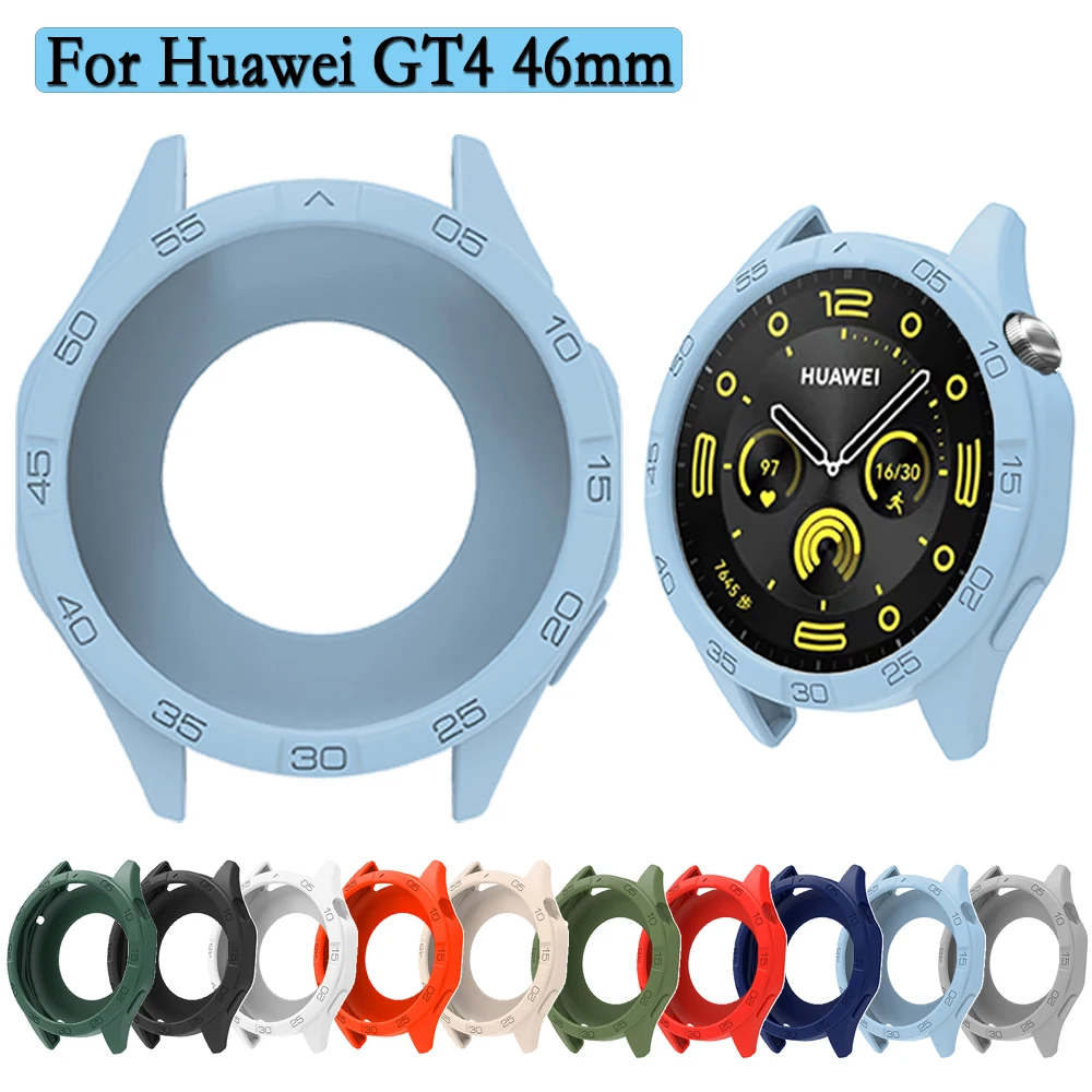 Soft Silicone Protective Cover Case For Huawei Watch GT 4 46mm High-Quality Durable Frame Shell Watch Accessories