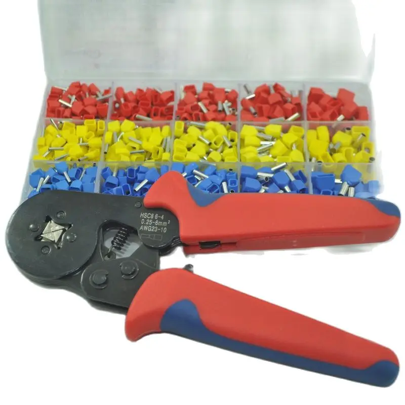 

Dual Terminal Crimping Tool with 720pcs Dual Bootlace Ferrule crimp connector teminator Kit