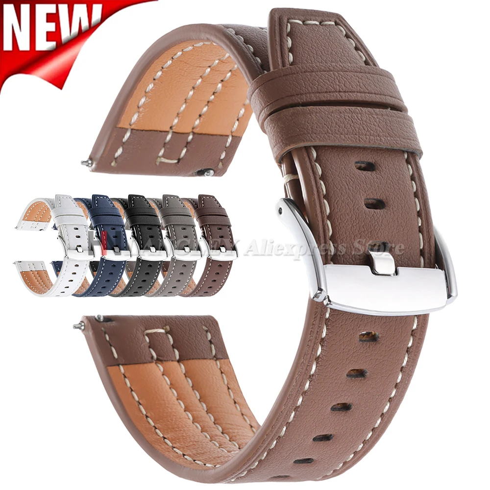 Vintage Kalbsleder Uhrenarmbänder 22mm für Huawei Watch GT6/5/4 Universelles Schnellwechsel-Armband Herren Damen Sport Uhrenarmbänder