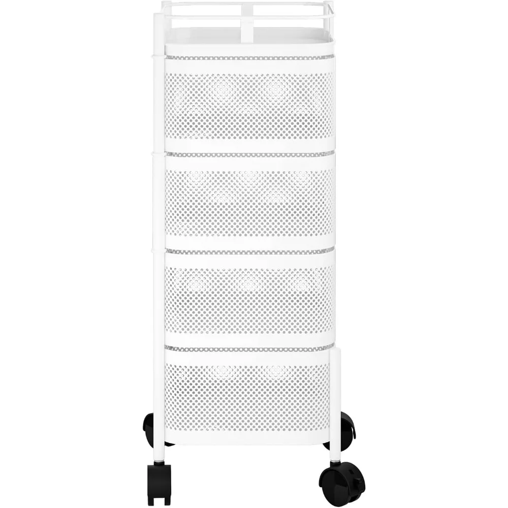 

Kitchen Storage Cart Fruit Rack 4/5 Layer Kitchen Trolley on Wheels, Fruit Basket Storage Container, Fruit and Vegetable Basket