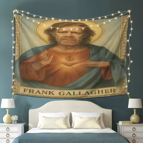 VIKAMA Shameless Frank Gallagher Tapestry Retro Funny Wall Hanging Bedroom Bedhead Dorm Gaming Room Backdrop Decor