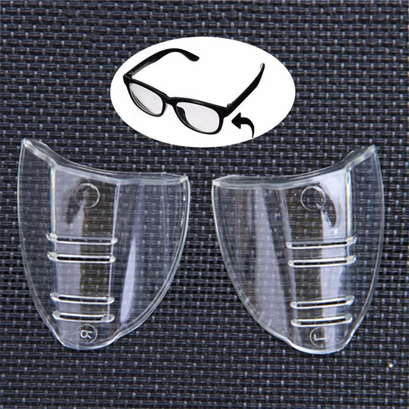 1Pair Fashion Eye Flexible Clear Shields Anti Fog Protective Cover Eye Glasses Side Protective Myopia Glasses Protector