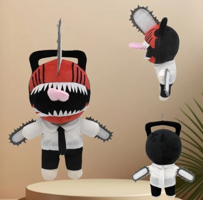 Stuffed 30cm Chainsaw Man Funny Cute Pochita Set Plush Cotton Doll COS Kids Adults Birthday Gifts or Fan Collection