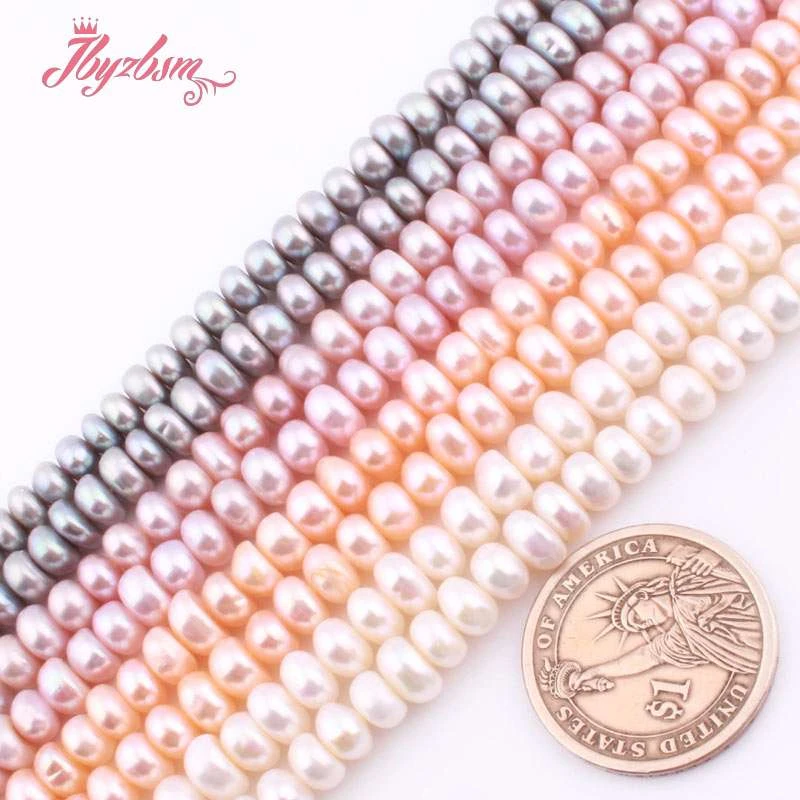 Natural AA Grade Freshwater Pearl 5x6mm Rondelle Beads Loose Stone Beads For Jewelry Making DIY Necklace Bracelet Strand 15\