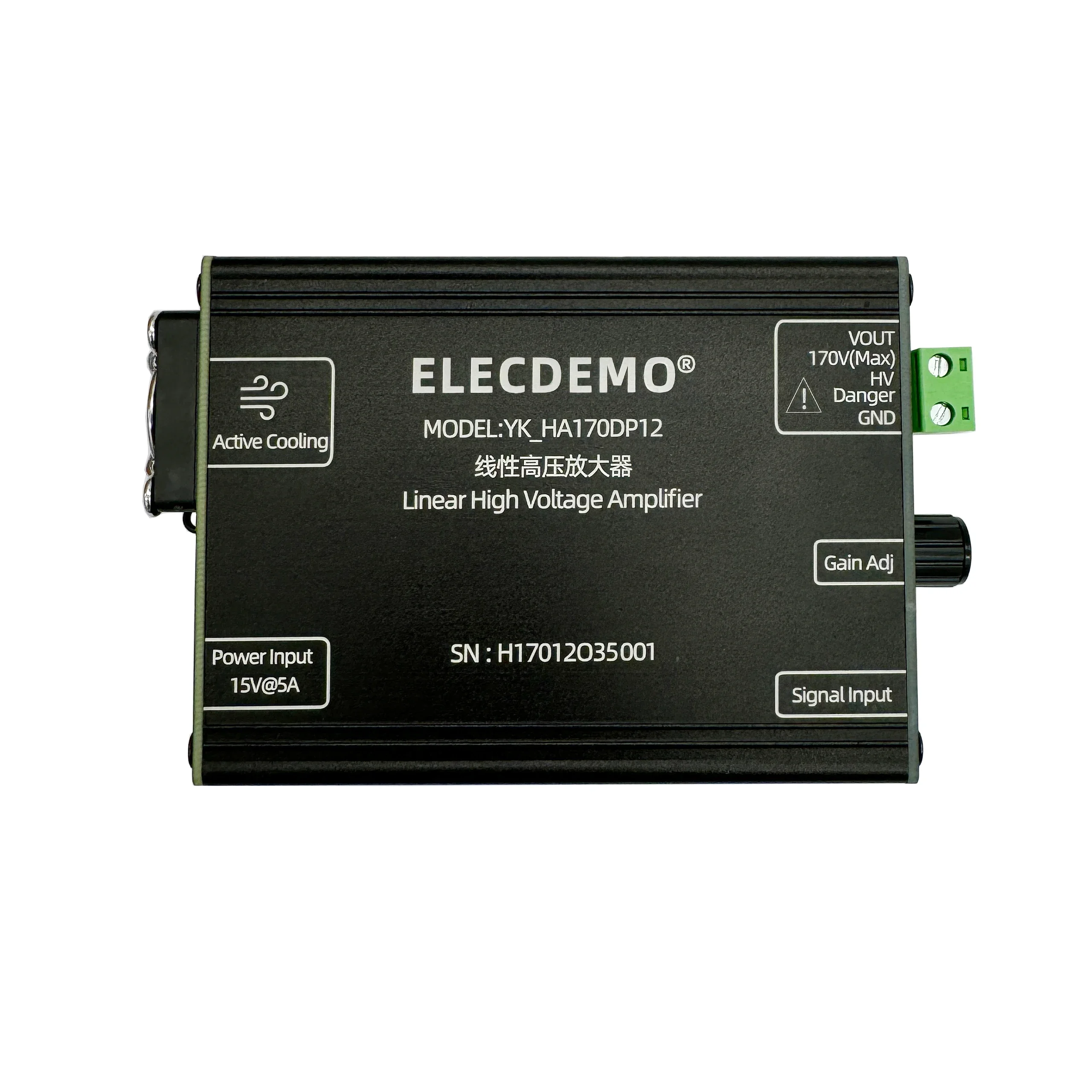 170V Linear High Voltage Amplifier High Current Piezoelectric Ceramic Driven Ultrasonic Arbitrary Wave Amplification