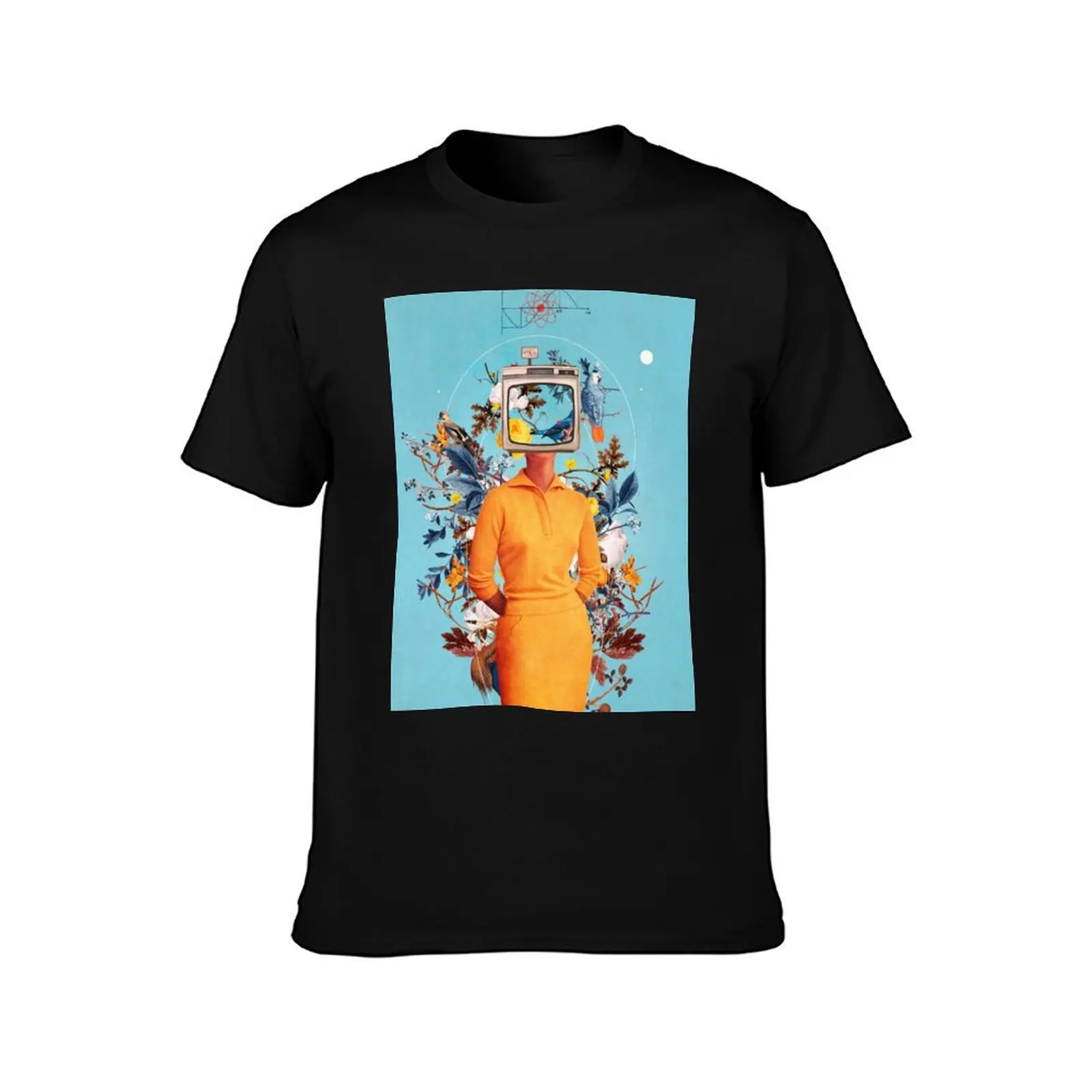 Don't Feed the Monitors with your Dreams T-Shirt Vintage Print Crew Neck Tee