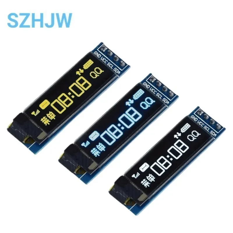 

0,91-дюймовый 128x32 IIC I2C белый/синий OLED ЖК-дисплей DIY модуль SSD1306 драйвер IC DC 3,3 В 5 В для Arduino