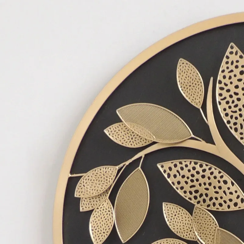 Smart Home Modern Style Wall Hanging Metal Wooden Art Deco Wall