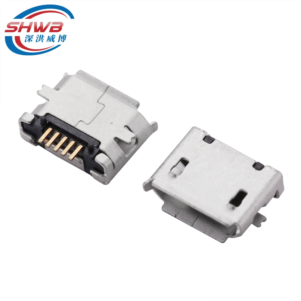 10PCS Micro USB 2 5Pin Connector Jack Female DIP SMD For Phone Tabletels Speakers etc Charging Port Socket Power v8 Plug Data