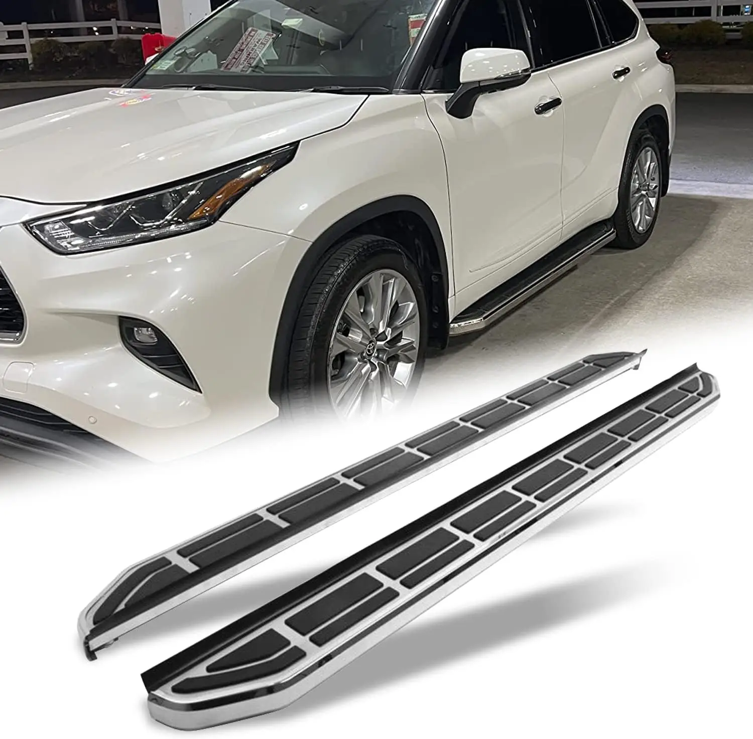 

For 2020 - 2026 SUVs, Side Step Rail Boards in Black, 4.17Inch, Snug Fit & Practical