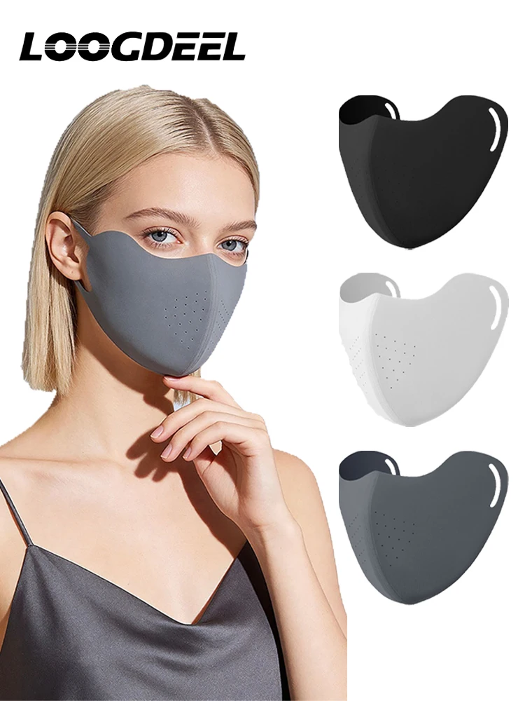 AliExpress NONE LOOGDEEL UV Sun Protection Summer Adjustable Breathable Men Women Outdoor Running Cycling Sports Mask Ice Silk Face Mask