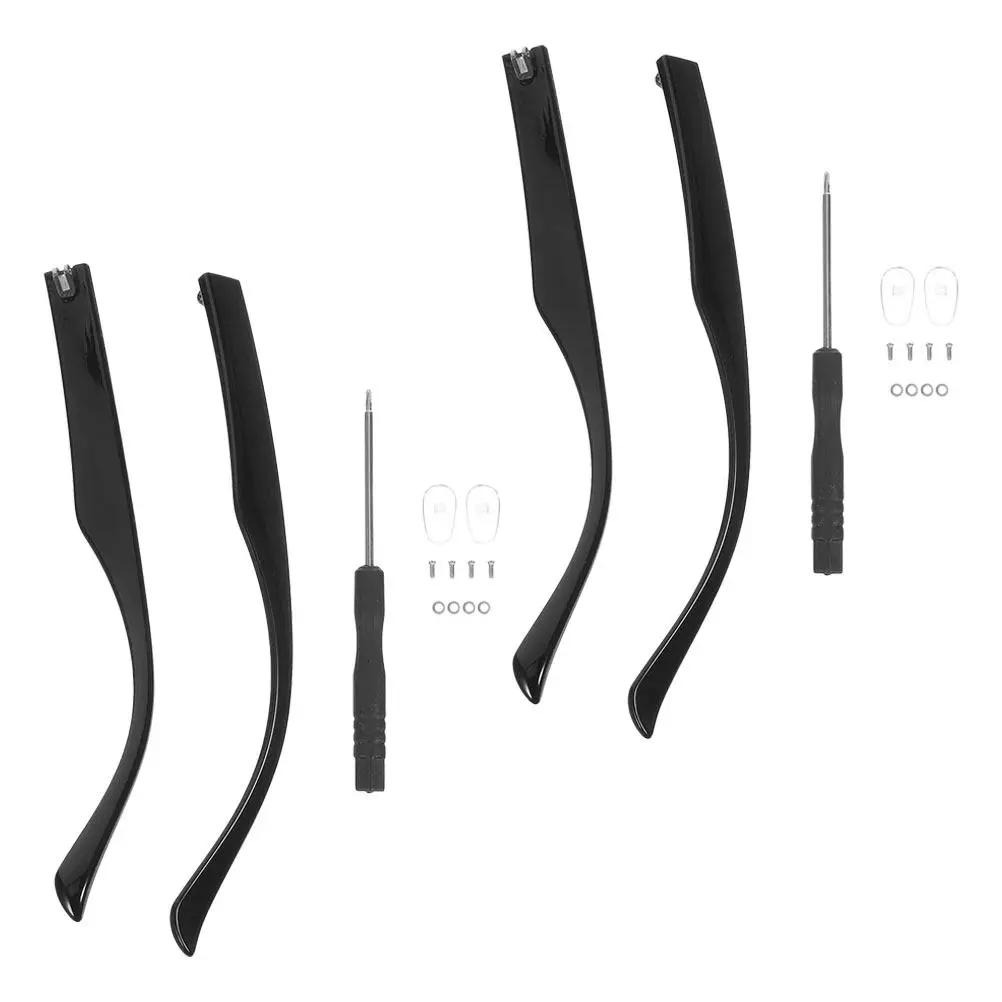 

2Pairs Glasses Temple Replacement Eyeglass Arms Universal Tr90 Material Black Fixture Eyeglasses Repair Parts Spectacle Frame
