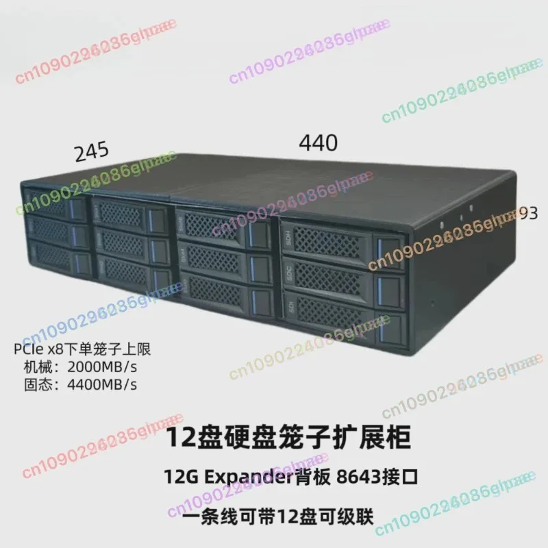 

12 Bay Hard Drive Enclosure12G for JBOD External Storage Expansion 12G Backplane for NAS Server