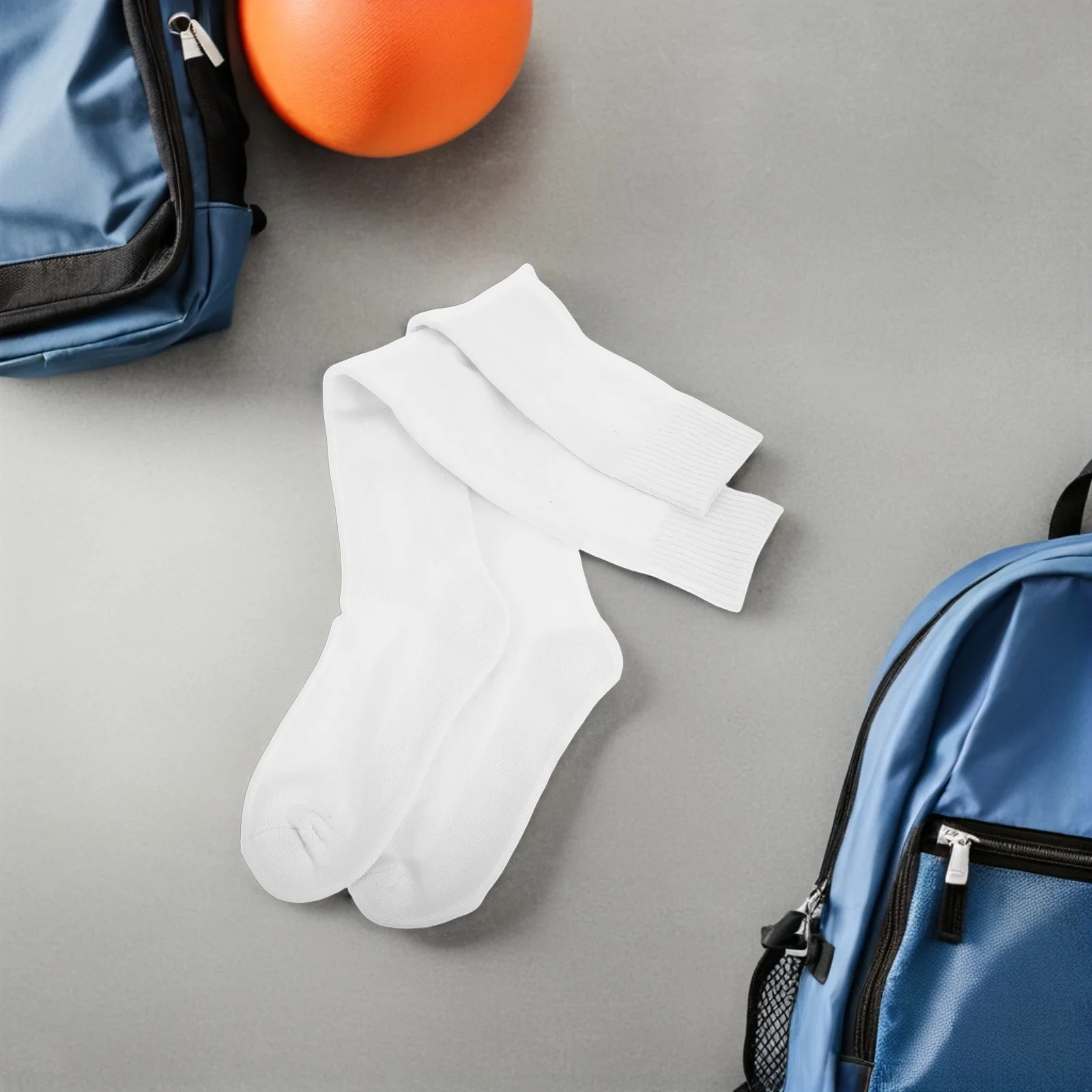 1 par de calcetines de esgrima hasta la rodilla de algodón blanco medias deportivas acolchadas transpirables para entrenamiento de competición