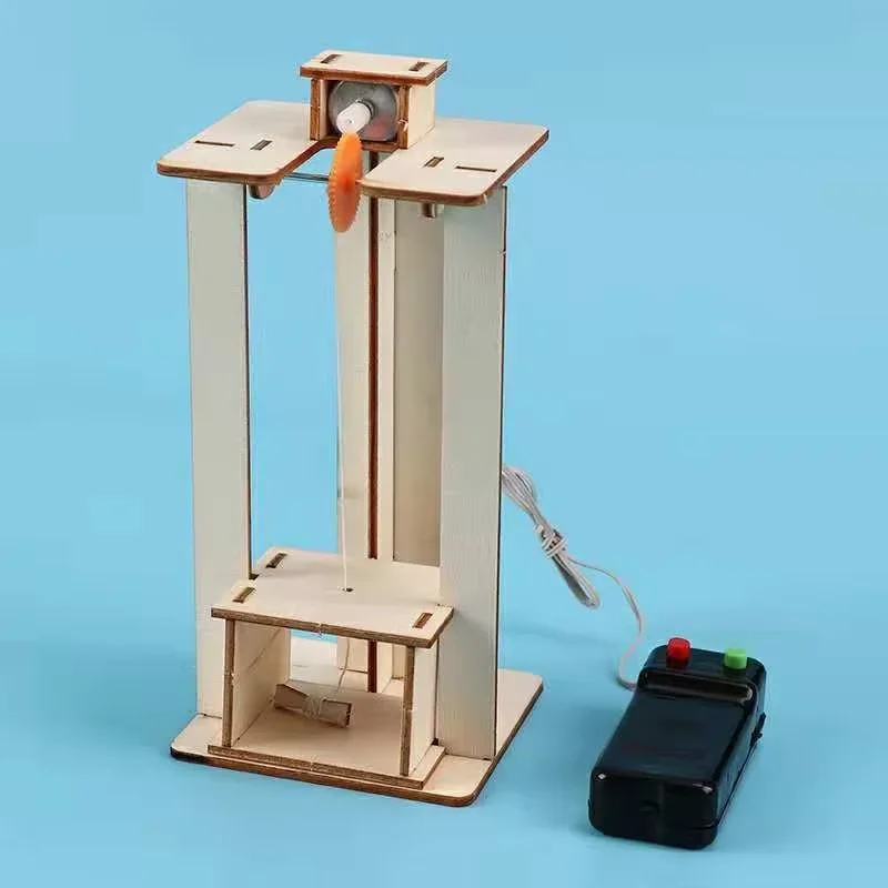 Kit Model Sains DIY untuk Anak-Anak - Mainan Edukasi Lift Buatan Sendiri Produksi Teknologi Skala Kecil Popularisasi