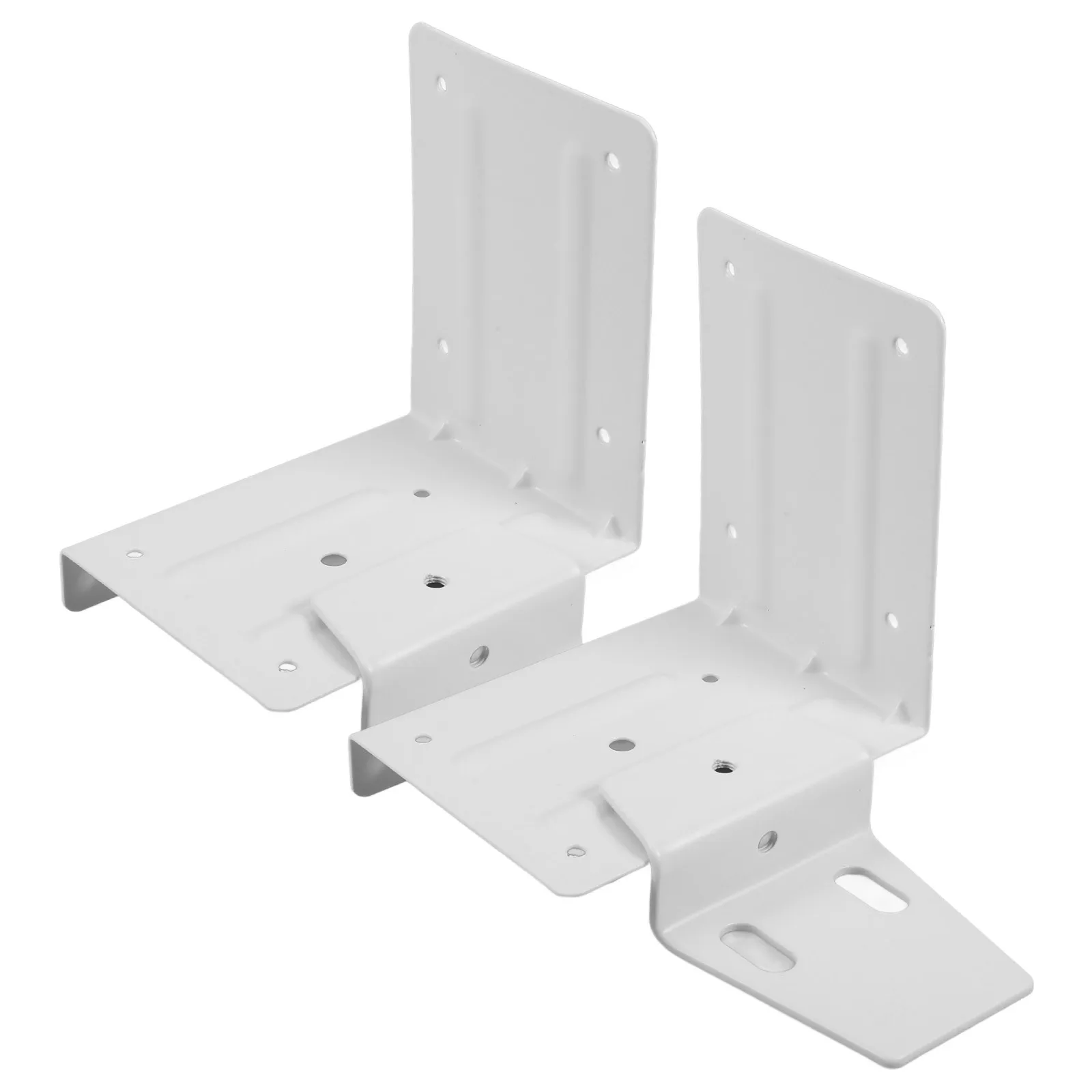 

1 Set Wall Bracket 90 Degree Heavy Duty Iron Black Matte Finish Rust-Resistant Smooth Corner Space-Saving Modern Design Shelf