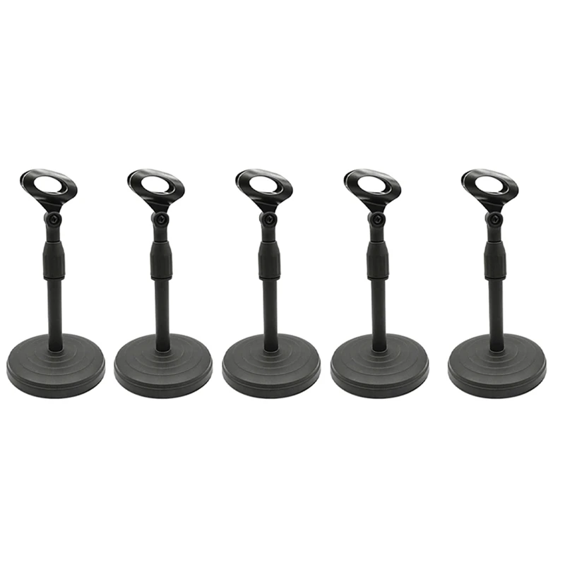 

5Pcs Microphone Desktop Stand Disc Retractable Microphone Stand Live Streaming Microphone Clip Desktop Stand