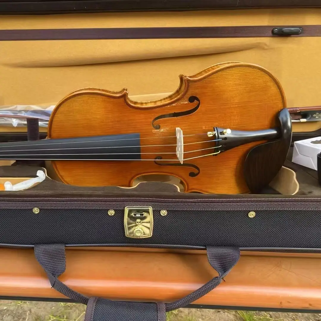 40 years of European spruce wood violin 4/4 Italian retro Oil varnish Maple Violin professional string instrument with bow box