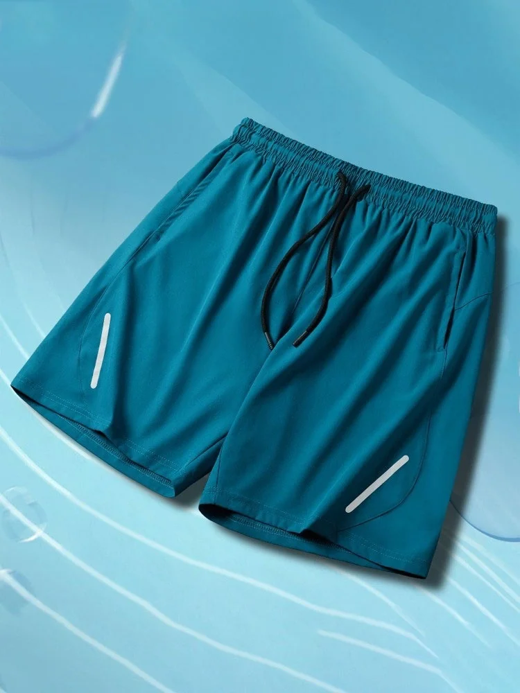 

MK Ice Silk Thin Casual orts Men Summer High End Loose Breathable Fitn Training Men Five-Quarter Pants Straight Leg Pants