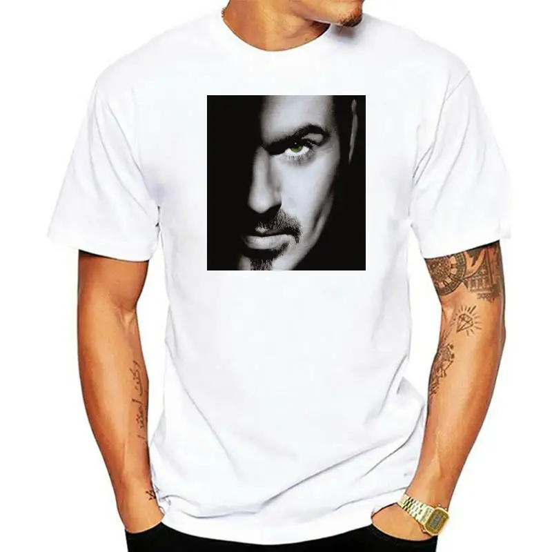 Elastic Comfortable Wrinkle Resistant Fabric George Michael Singer Pop Star T Shirt