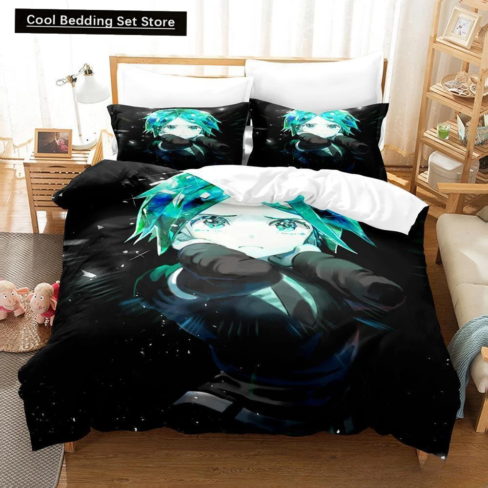 

3D Print Anime Houseki no Kuni 2/3pcs Bedding Set Single Twin Full Queen King Size Bed Set Adult Kid Bedroom Duvet cover Sets