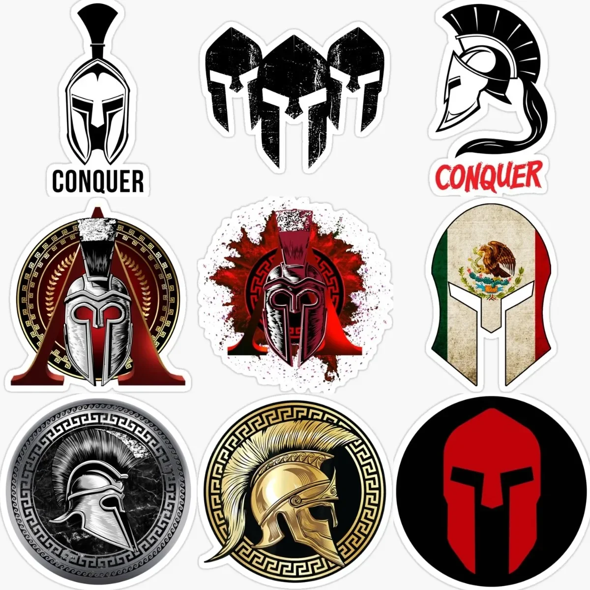 

Sparta Warrior Helmet Personalized Stickers Accessories for Decorate Car Van Wall Room Helmet Fridge Window Motorcycle Off-road