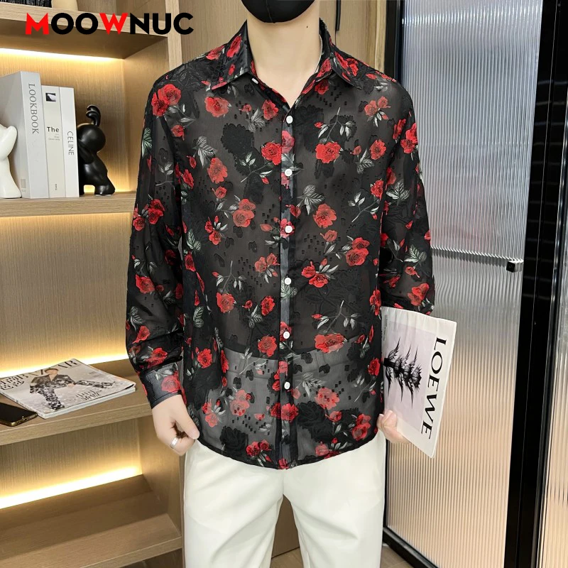 

Mens Clothing Male Men's Streetwear Autumn Blouse Casual Shirt Fashion Shirt Spring Winter Streetdress Popular Elegant Hombre