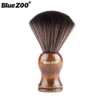 Tan Blue ZOO Cross Border Men's Care Tool Monochrome Nylon Silk Hemu Foam Shaving Brush