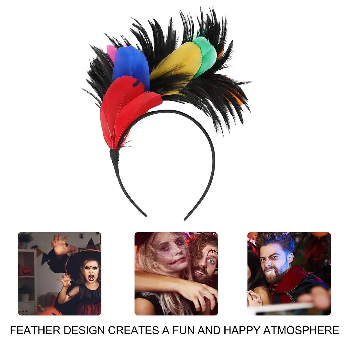 

Headb Halloween Costume Accessory Women Hair Hoop Clasp Comfortable Easy Wear Photo Props Decorative Memorable