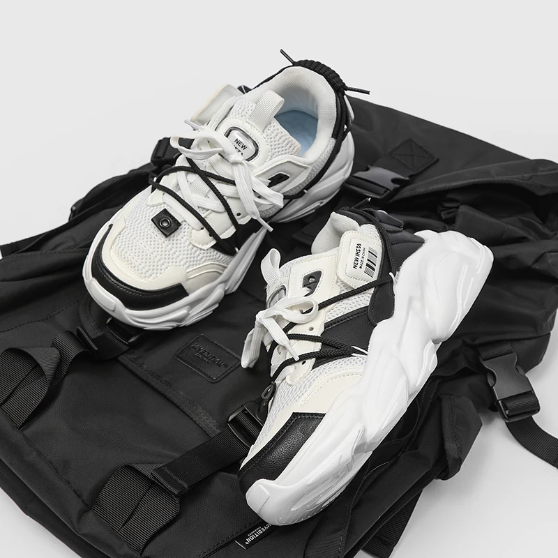 INS Hot Sales Chunky Sneakers Women Thick Sole Jogging Sports Shoes Men Mesh Breathable Platform Dads Shoes Male Walking Shoes