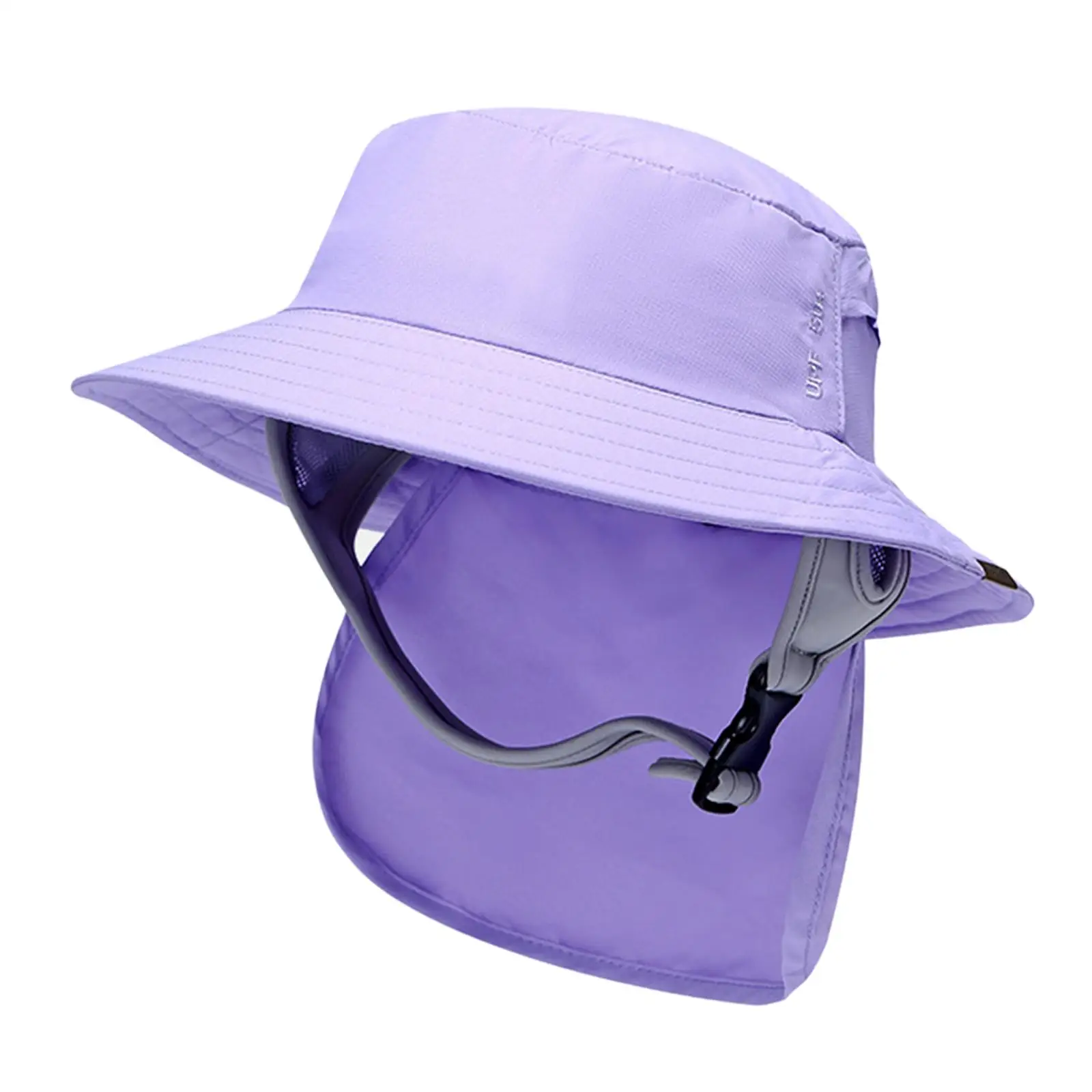 Lightweight Surf Bucket Hat Big Brim Neck Cover Visor Leisure Sun Protection Hat for Cycling Watersports Tourism Surfing Camping