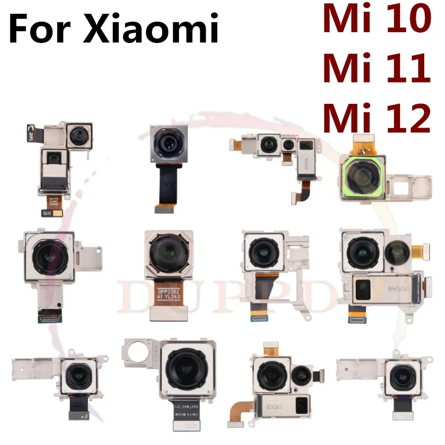 Back Main Camera For Xiaomi Mi 10 10T 11 12 12T 12X Pro Lite Ultra Rear Facing Big Camera Flex Cable Replacement Parts