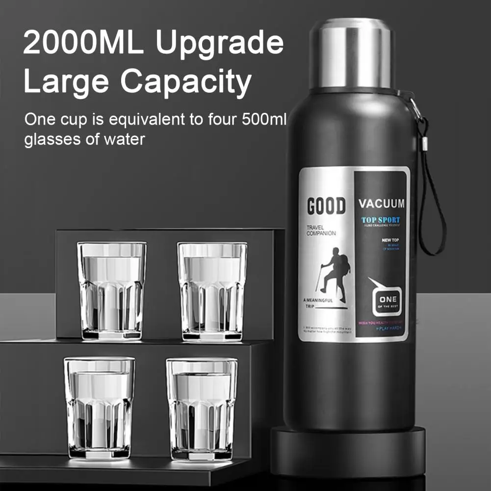 Vacuum Bottle Large Capacity Food Grade BPA Free Insulated Cup Leak-Resistant Polished Surface Vacuum Bottle Insulated Tumbler